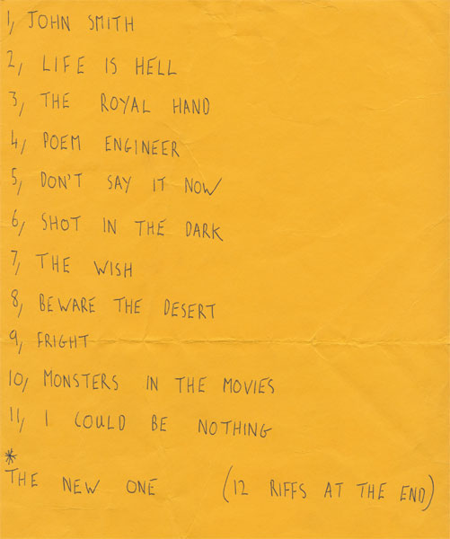 Domino Effect, Set list